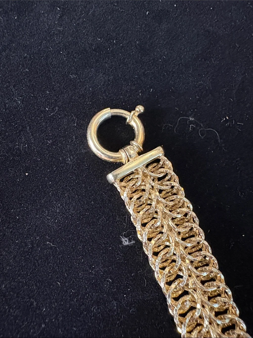 Gold-Tone Woven Chain Bracelet - Unbranded 925?